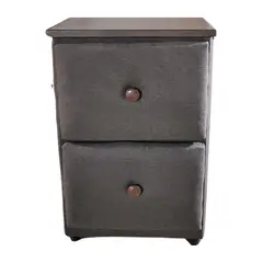 GENERICO - Veladores Doble Cajón Cafe Lino Muebles Rimar