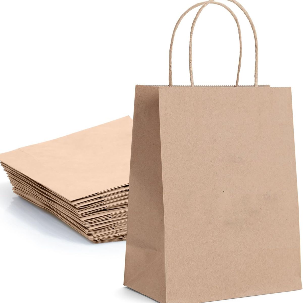 GENERICO - Bolsas De Papel Kraft 16x21 Con Manillas 25 Unidades