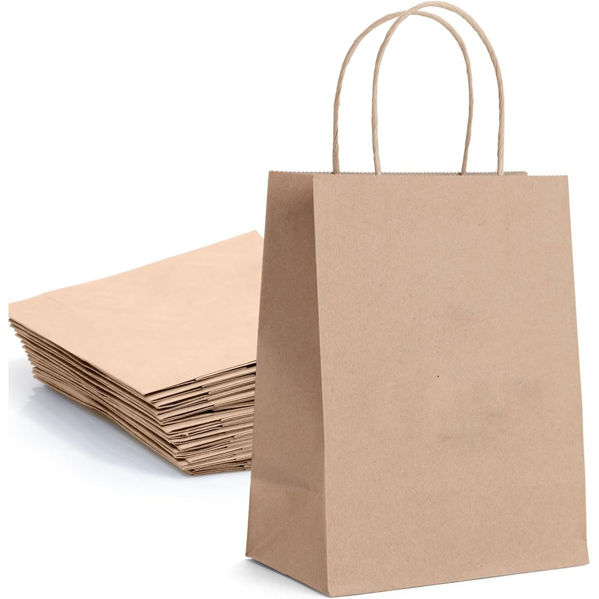 GENERICO - Bolsas De Papel Kraft 16x21 Con Manillas 25 Unidades