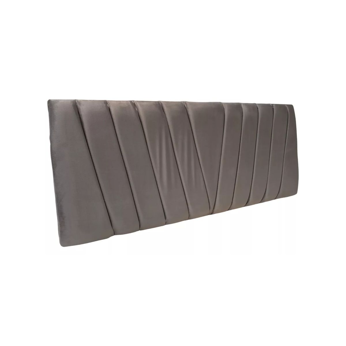 IMPORTCLICK - Respaldo Elegante 1 Plaza Capitone En V 105x60 CM Gris Claro Felpa IMPORTCLICK