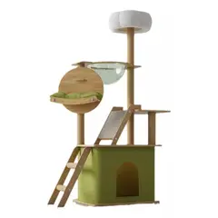 MUNDO MAGIA - Torre Rascador Casa Torre Animales Para Gatos 140cm