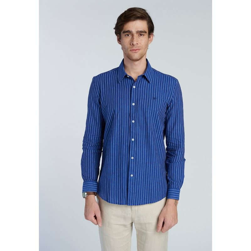 NEW MAN - Camisa Estocolmo Azul New Man