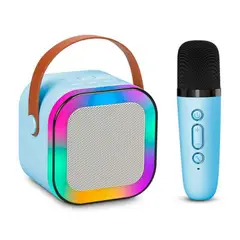 GEN - Mini Parlante Karaoke Inalambrico Microfono Luz Usb Aux Bt