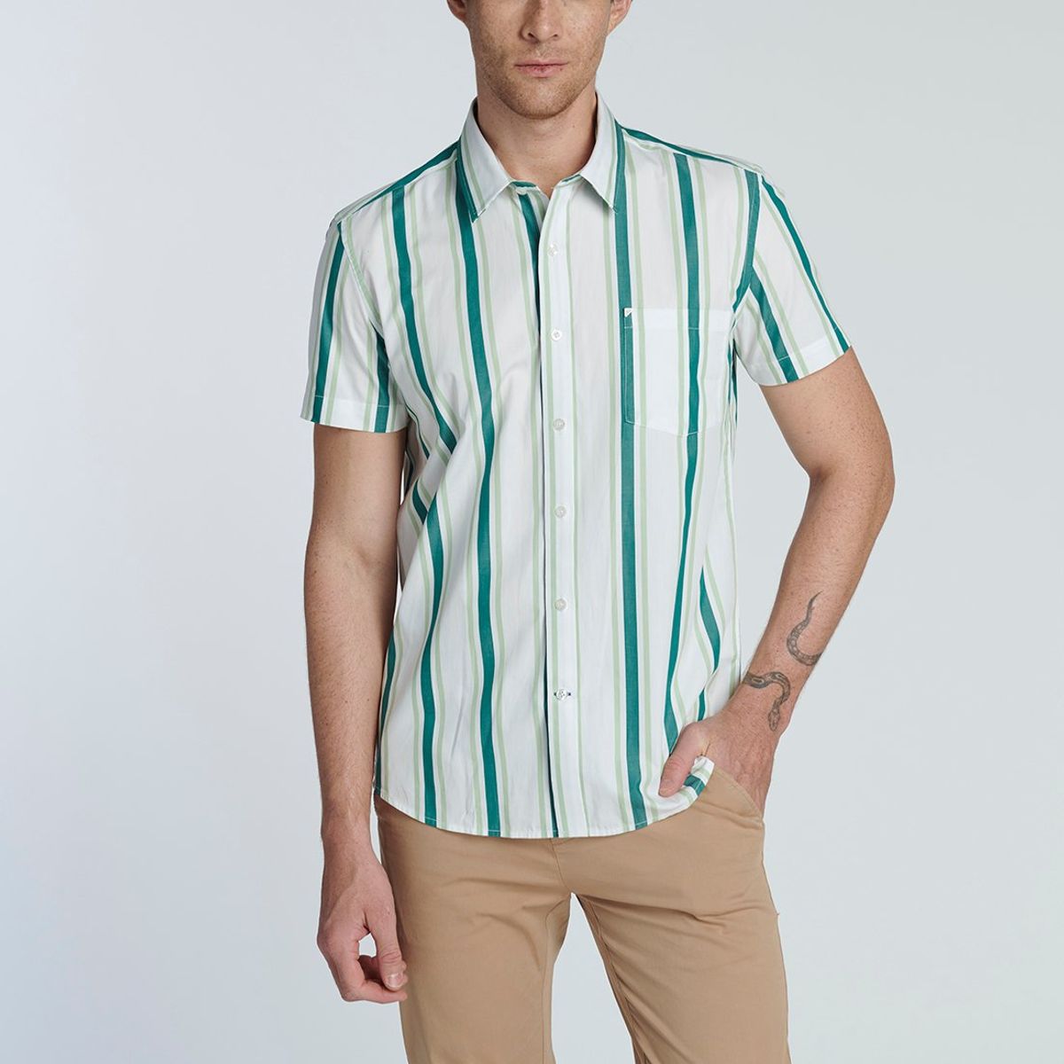 NEW MAN - Camisa Hunting Azul New Man