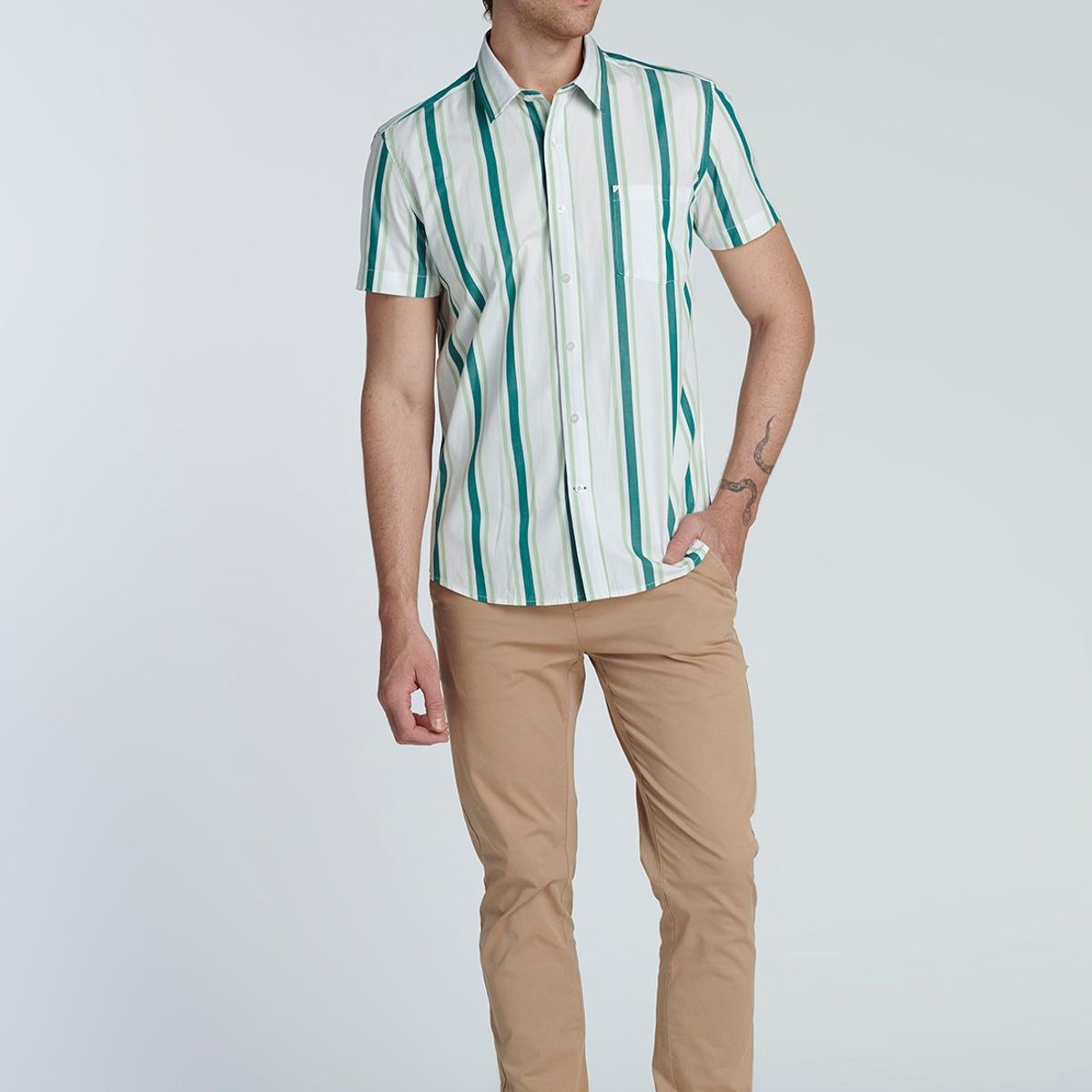 NEW MAN - Camisa Hunting Azul New Man