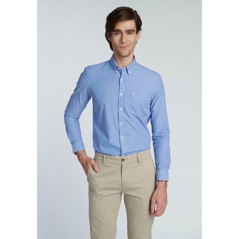 NEW MAN - Camisa Lecce Azul New Man