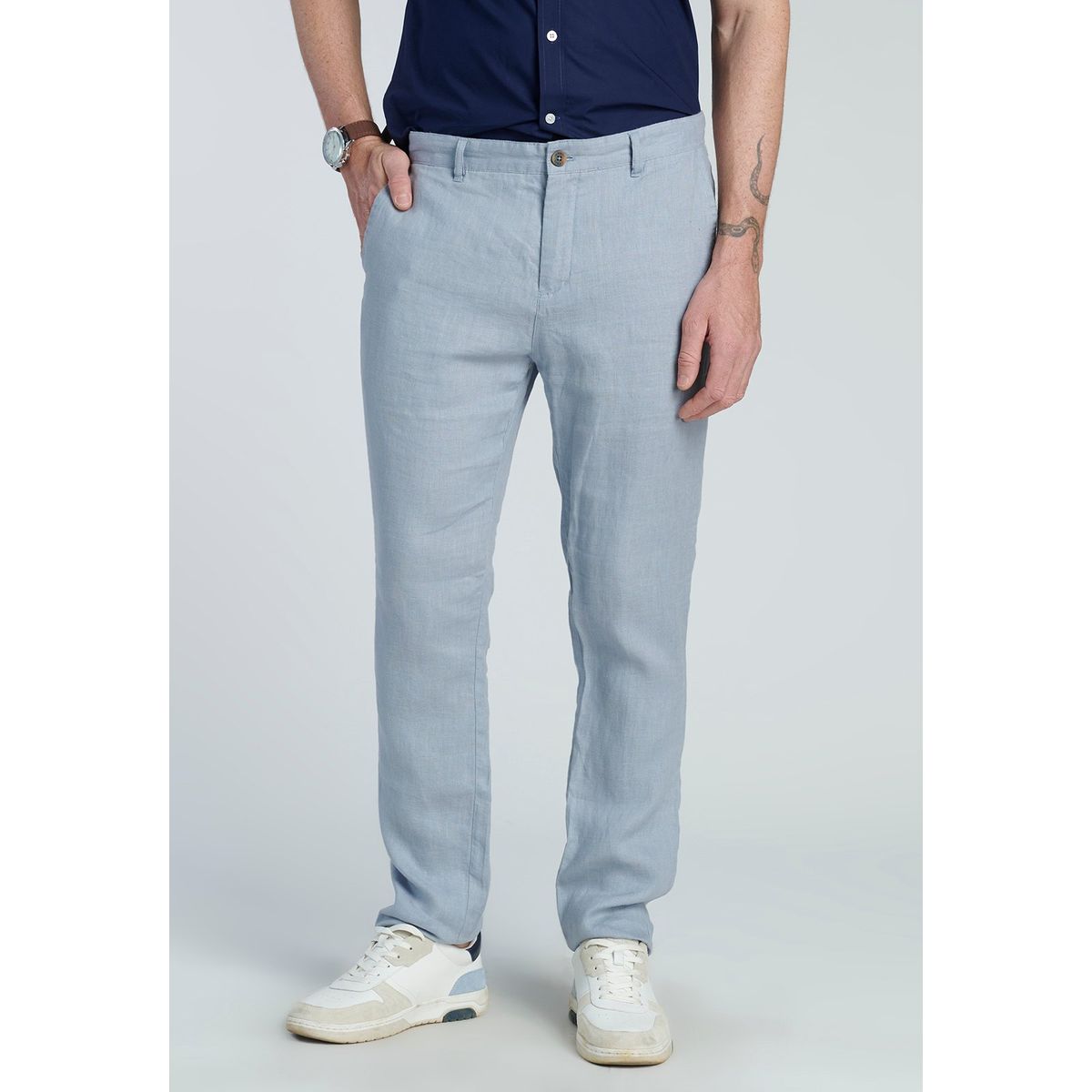 NEW MAN - Camisa Aylesbury Azul New Man