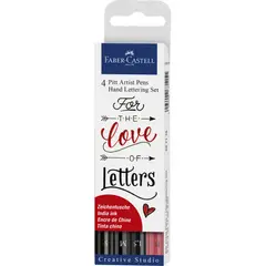 FABER-CASTELL - Marcador Lettering Tonos Rojos x4 uds.