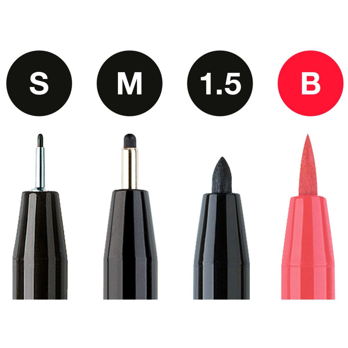 FABER-CASTELL - Marcador Lettering Tonos Rojos Faber-Castell x4 uds.