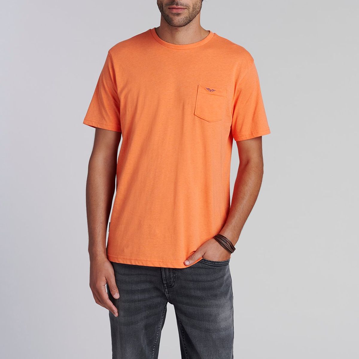 FEROUCH - Polera Bolsillo Houston Naranjo Ferouch