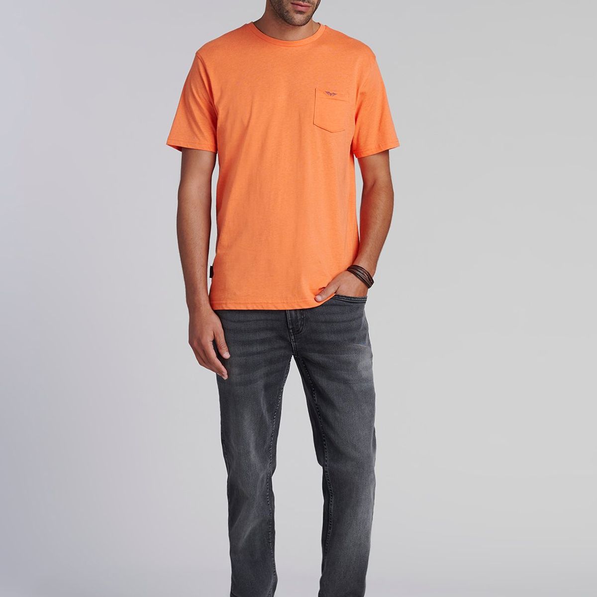 FEROUCH - Polera Bolsillo Houston Naranjo Ferouch