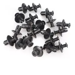 GENERICO - Pack 20 Clips Automotriz, Broches Plástico Con Tornillo 8mm