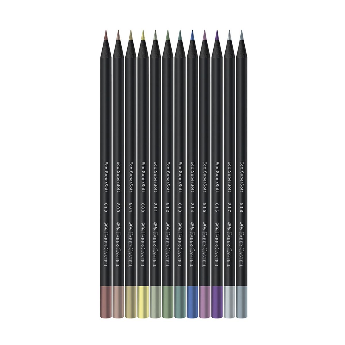 FABER-CASTELL - Lápices de Color Supersoft Faber-Castell x12 Metálicos