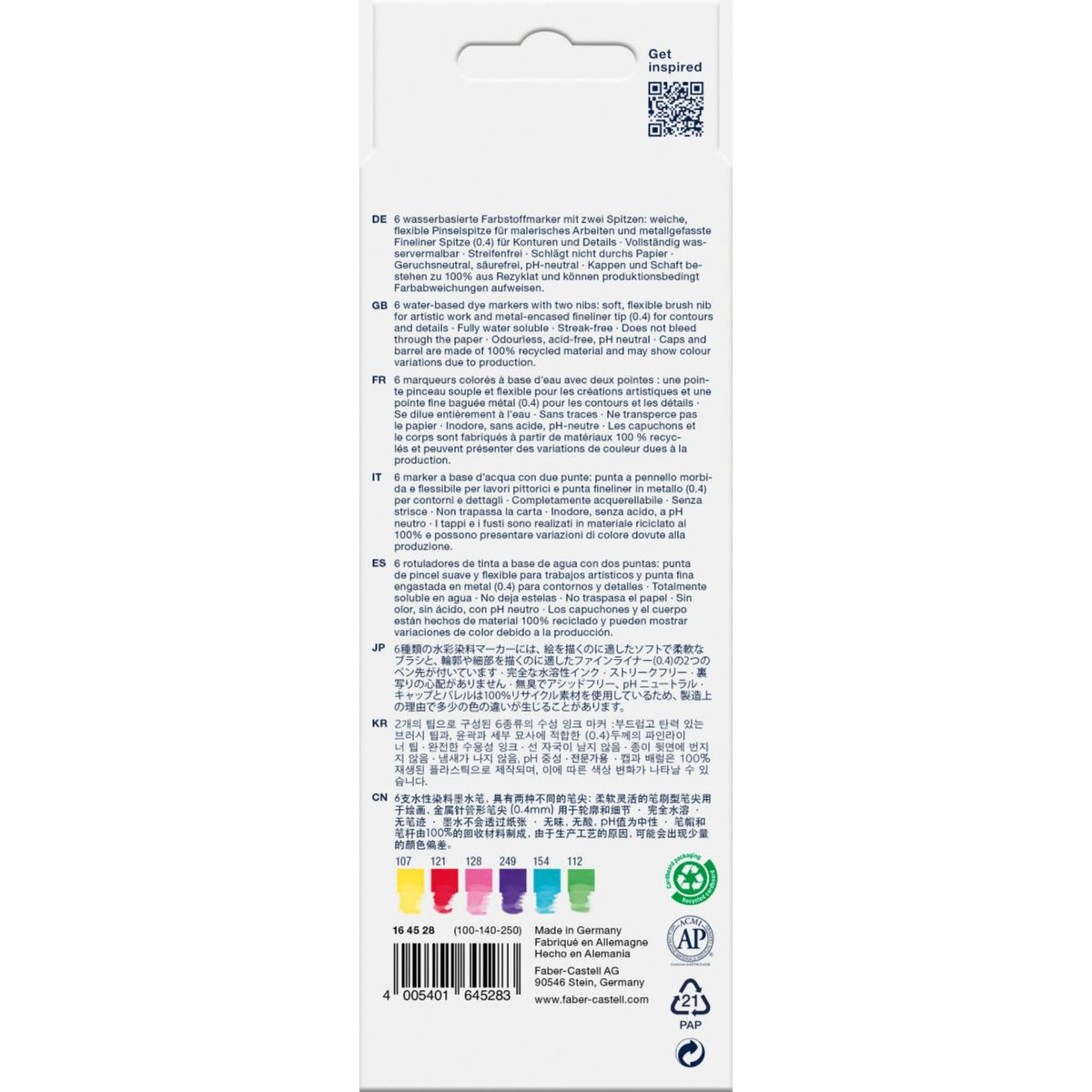 FABER-CASTELL - Marcador Dual Goldfaber Aqua Faber-Castell x6 Colores Candy