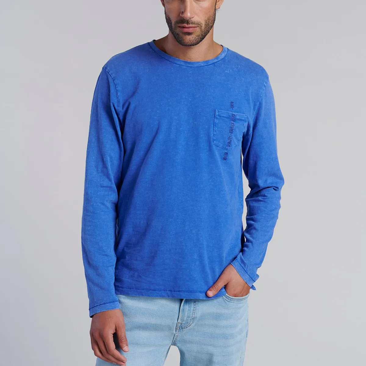 FEROUCH - Polera Ml Proceso Fresno Azul Ferouch