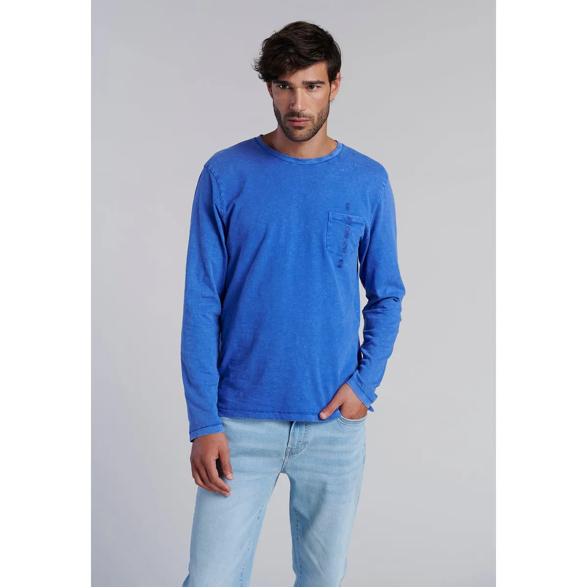 FEROUCH - Polera Ml Proceso Fresno Azul Ferouch