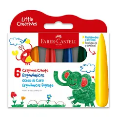 FABER-CASTELL - Crayón Cohete Little Creatives x6 Colores