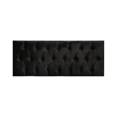 IMPORTCLICK - Respaldo Elegante King Capitone 180x60 CM Negro Felpa Botones