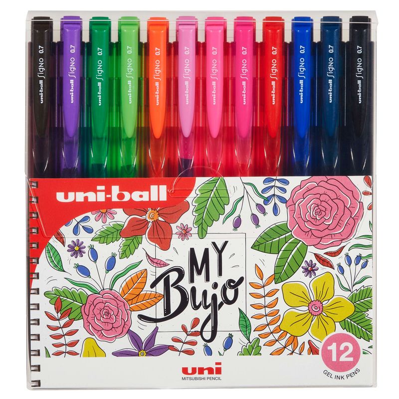 UNI BALL - Set Bolígrafos Uniball UNI UM-155 Bujo x12 Colores B