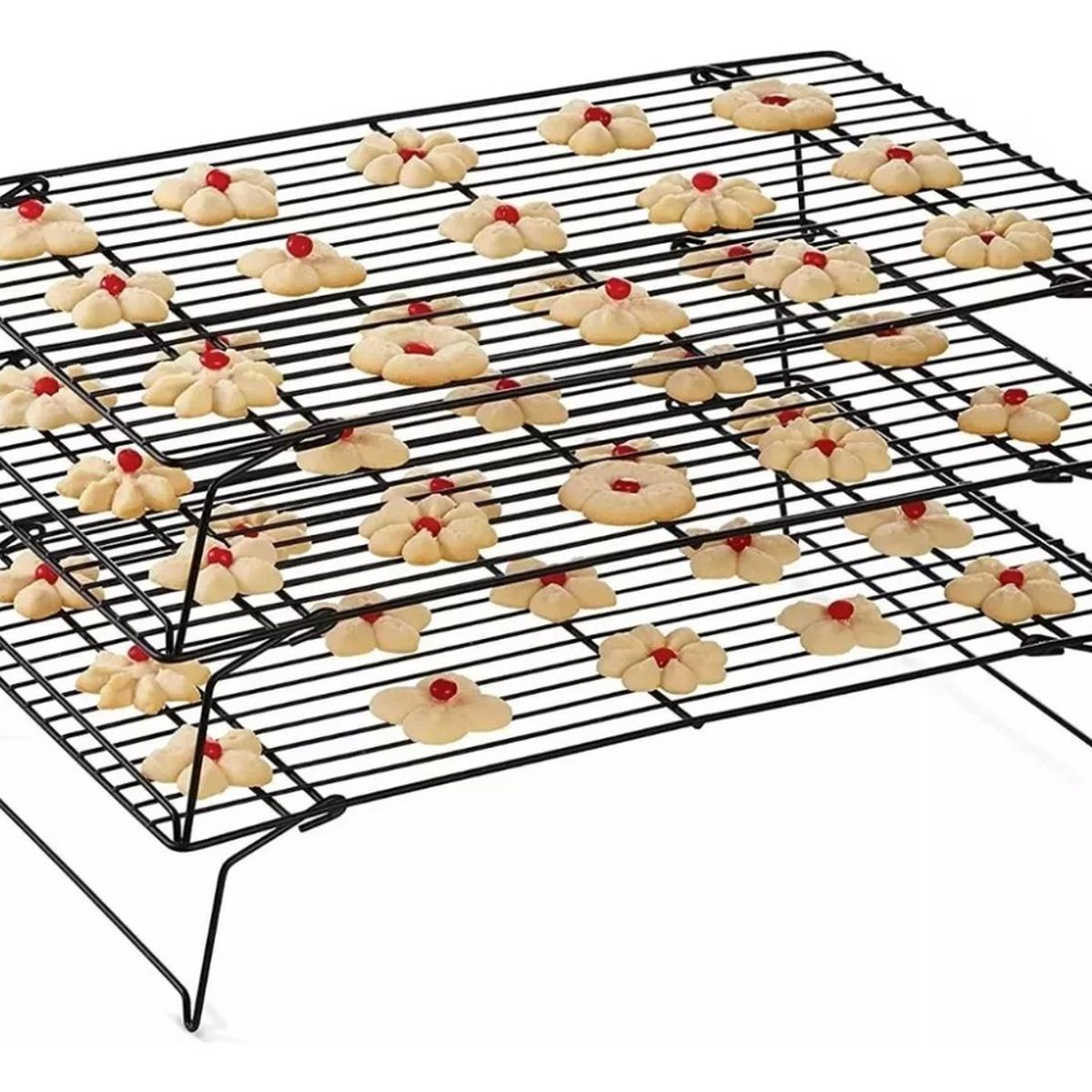 IMPORTCLICK - Rejillas 3 Niveles Galleta Pan Alimentos Acero Inoxidable 40x24.7 CM