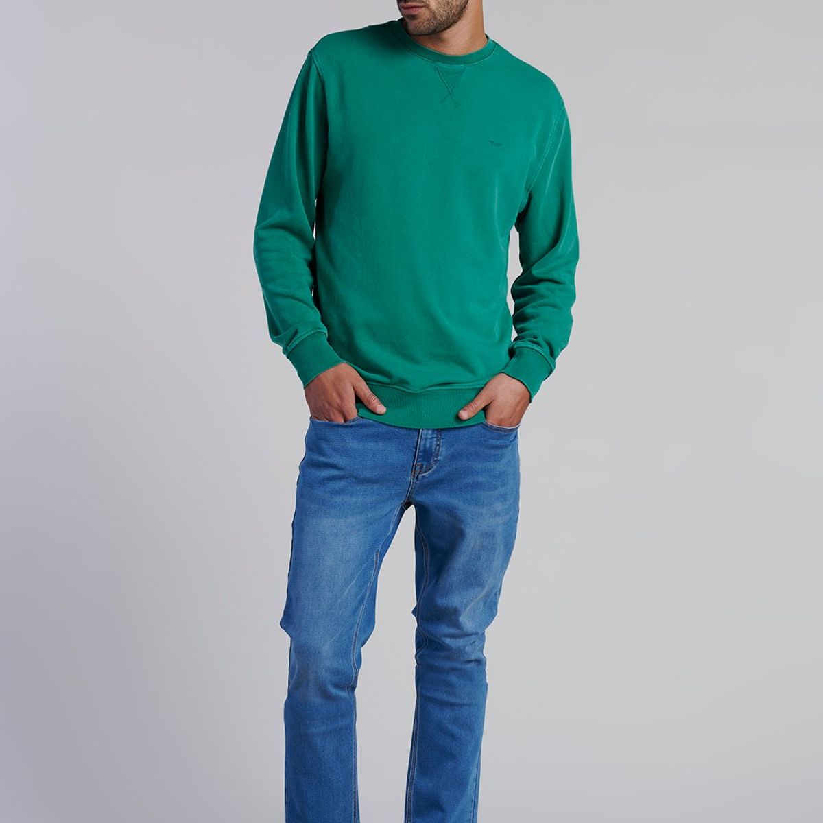 FEROUCH - Poleron Crew Neck Anaheim Verde Ferouch