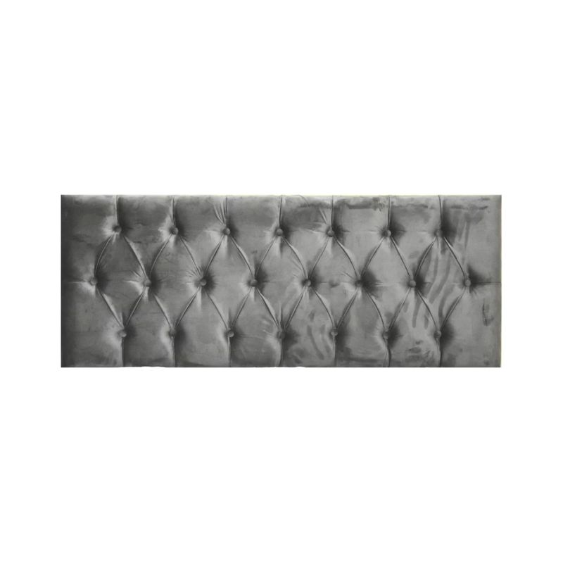 IMPORTCLICK - Respaldo Elegante Super King Capitone 200x60 CM Gris Oscuro Felpa IMPORTCLICK