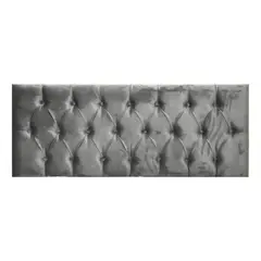 IMPORTCLICK - Respaldo Elegante Super King Capitone 200x60 CM Gris Oscuro Felpa