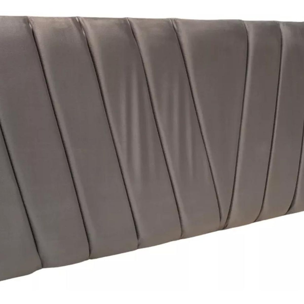 IMPORTCLICK - Respaldo Elegante Super King Capitone En V 200x60 CM Gris Claro Felpa IMPORTCLICK