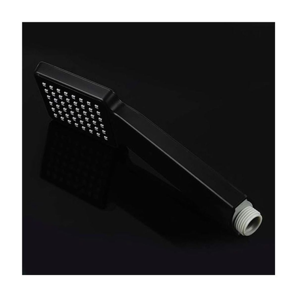 GENERICO - Set De Ducha Cuadrado De Mano Negro 15mts + Soporte