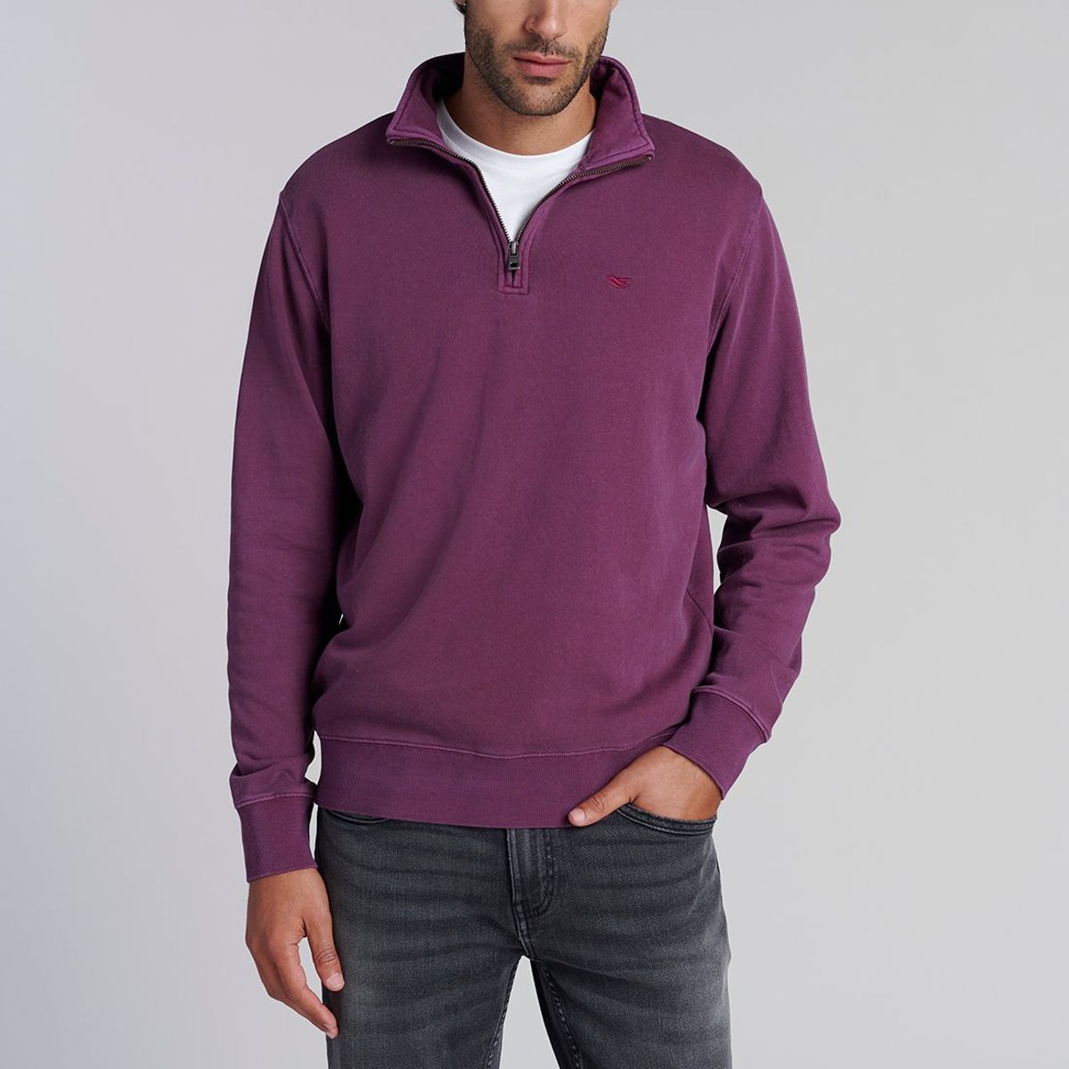 FEROUCH - Poleron Medio Cierre Blaine Rojo Ferouch