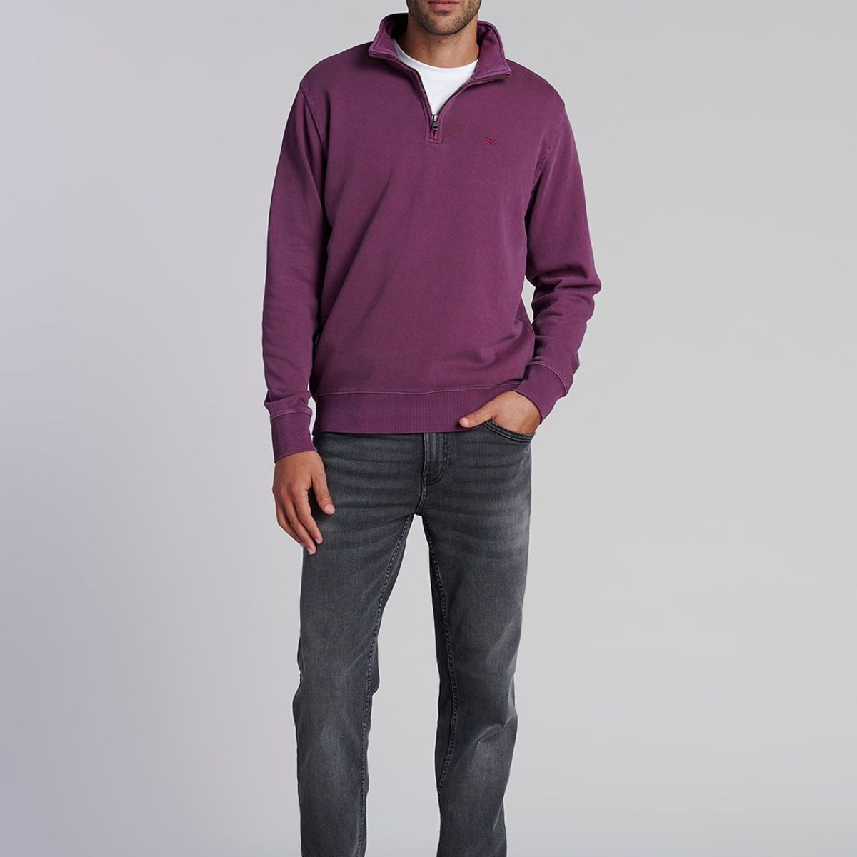 FEROUCH - Poleron Medio Cierre Blaine Rojo Ferouch