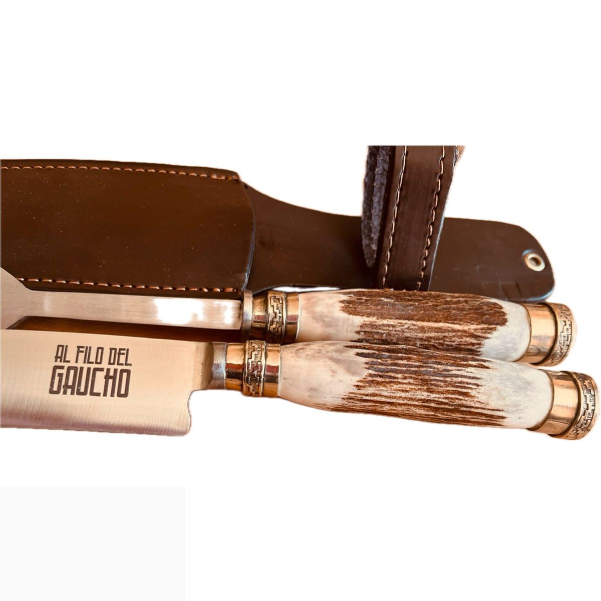 AL FILO DEL GAUCHO - Juego de Trinchar Ciervo Alpaca