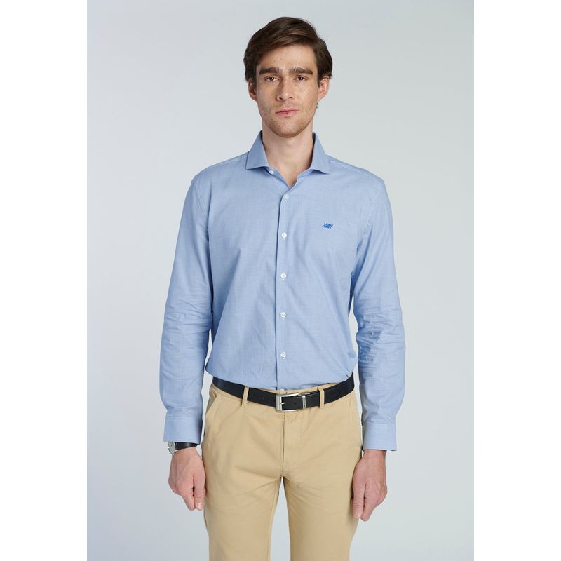 NEW MAN - Camisa Gante Azul New Man