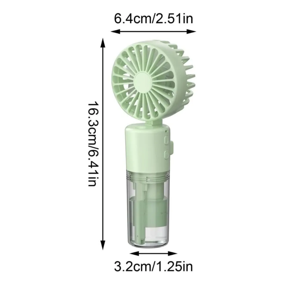 GENERICO - Mini Ventilador Portátil Usb Recargable Ventilador Spray Verde