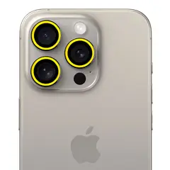 GENERICO - Protector de cámara modelo Neón para iPhone 11-11pro-11promax Amarillo