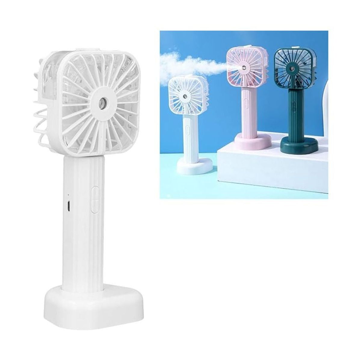 GENERICO - Mini Ventilador De Mano Spray Portátil Usb 3 Velocidades