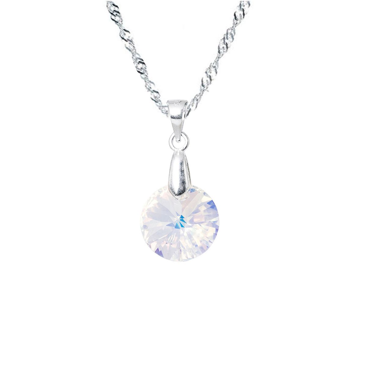 JOYAS MONTERO - Collar Paris Plata 925 creado cristales de Swarovski® Aurora Boreal