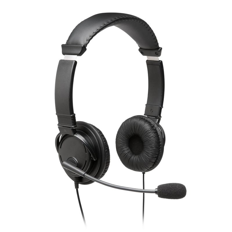 KENSINGTON - Audífonos Diadema c/Micrófono Fit K97603 Alámbrico Negro.