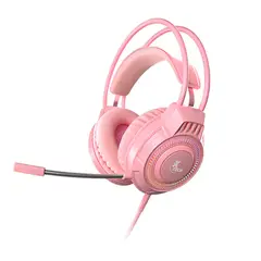 XTECH - Audífonos Diadema Gamer XTH-564 Alámbrico Rosa