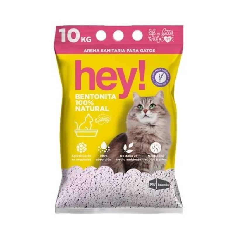 GENERICO - Arena Aglutinante P Gatos 10kg Control Olores Hey Bentonita