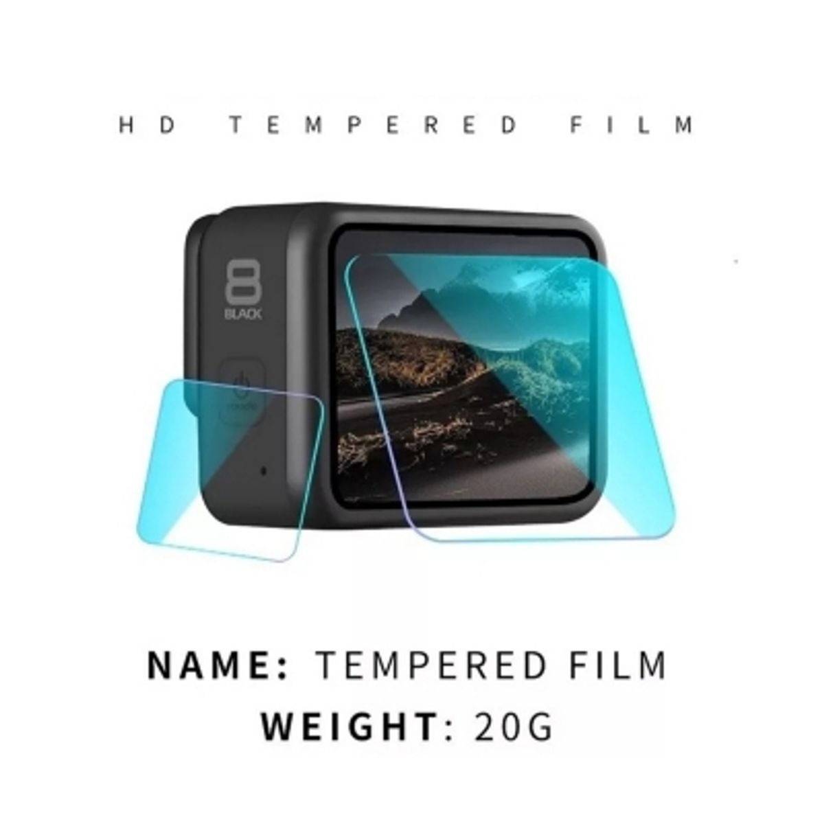 GENERICO - Set De Láminas Protectoras De Pantallas Y Lente Gopro Hero 8