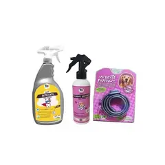 MASCOKITS - Kit Perro Collar Anti Pulgas Repelente Educador Sanitario
