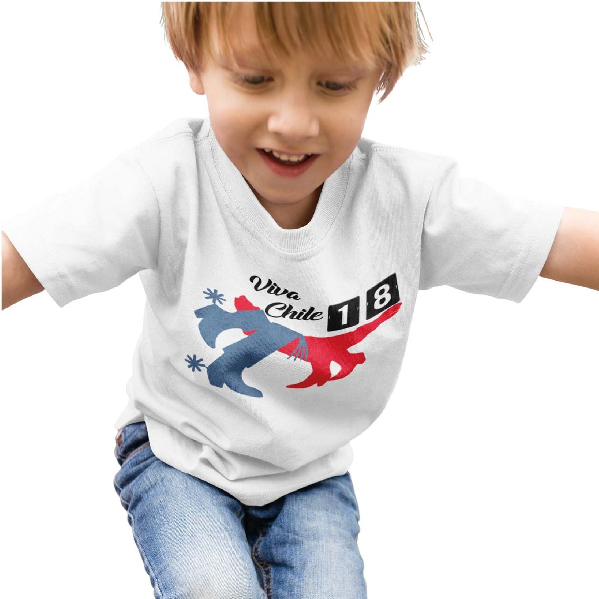 GENERICO - POLERA NIÑO FIESTAS PATRIAS VIVA CHILE
