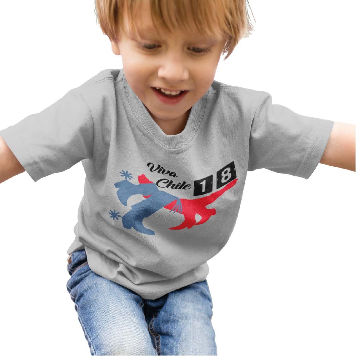 GENERICO - POLERA NIÑO FIESTAS PATRIAS VIVA CHILE