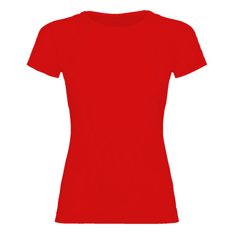ANDESLAND OUTDOOR APPAREL - Polera Manga Corta 100% Algodón Rojo Mujer