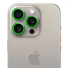 GENERICO - Protector de cámara modelo Neón para iPhone 11-11pro-11promax Verde