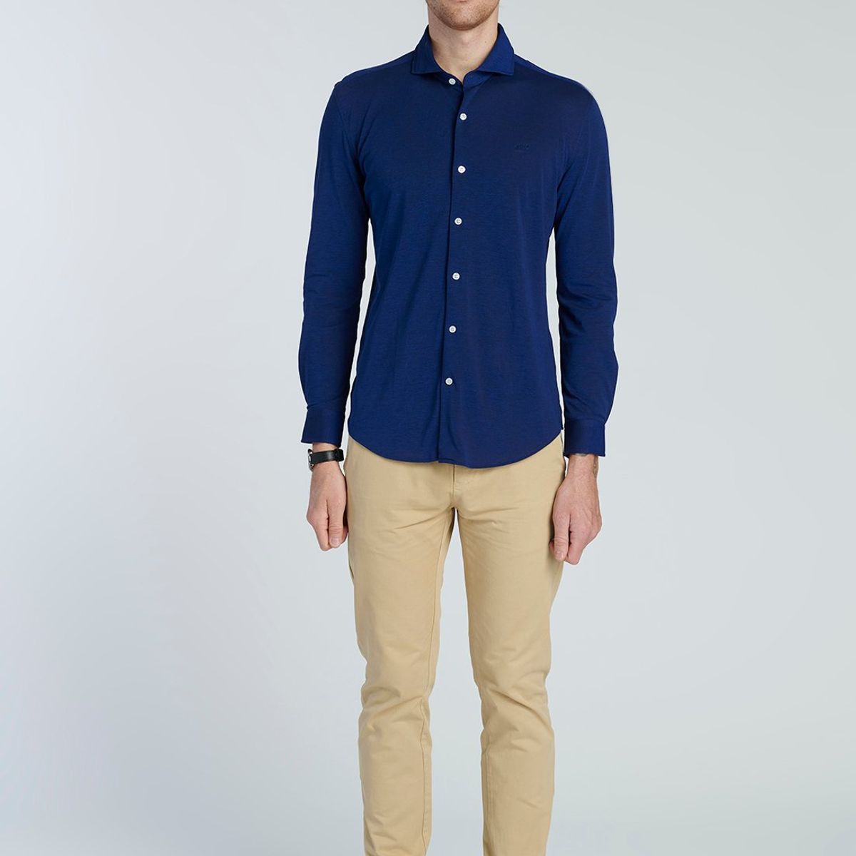 NEW MAN - Camisa Manchest Azul New Man