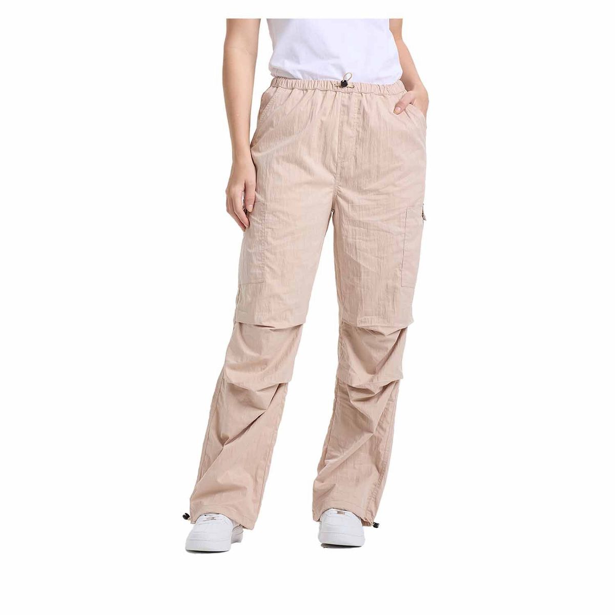 FASHION'S PARK - Pantalón Mujer Recogido Beige Claro Fashion's Park
