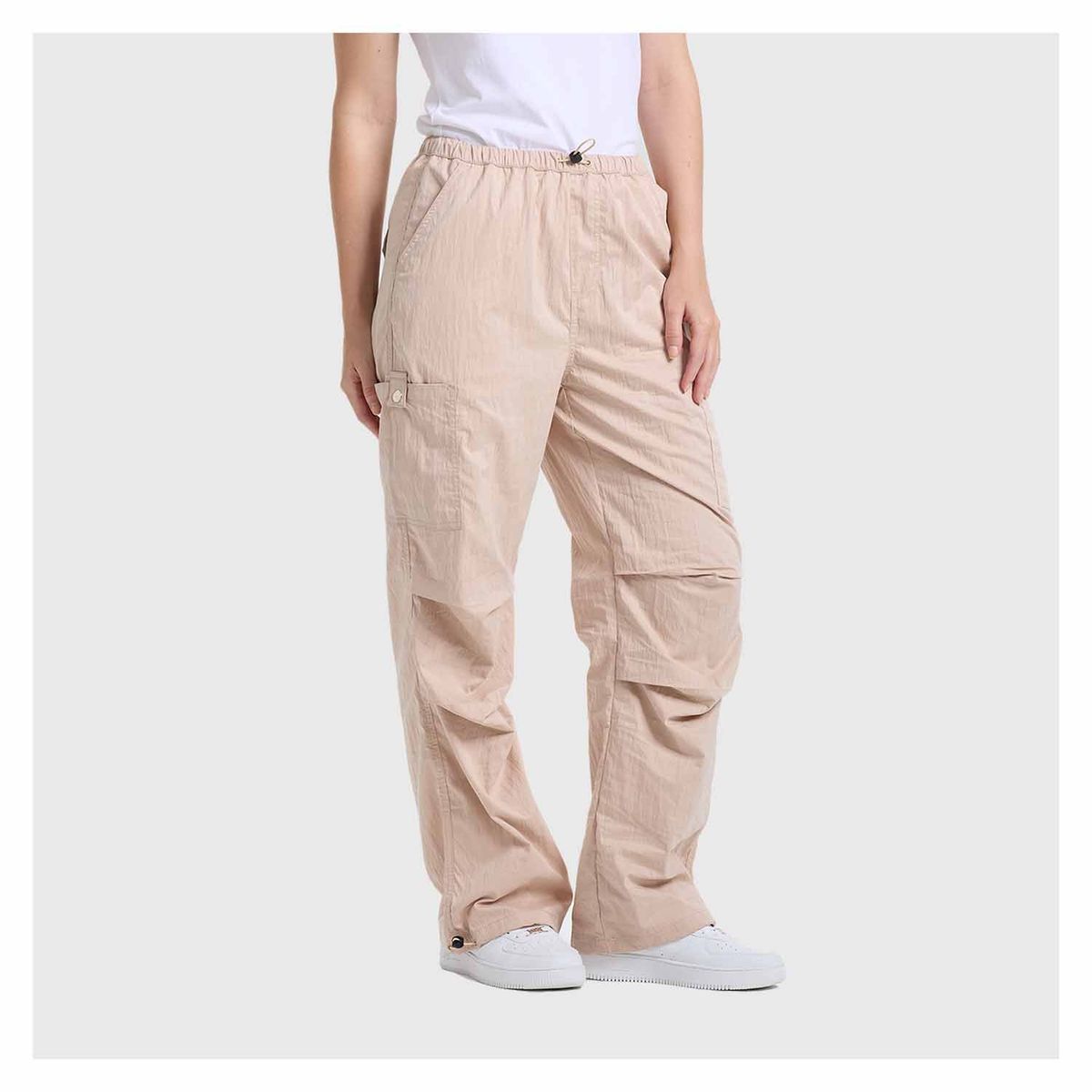 FASHION'S PARK - Pantalón Mujer Recogido Beige Claro Fashion's Park