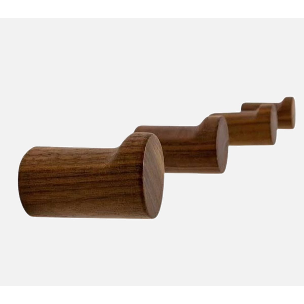 WW DESIGN - Pack 4 Percheros de Madera Marrón – Colgador de Pared Elegante y Funcional
